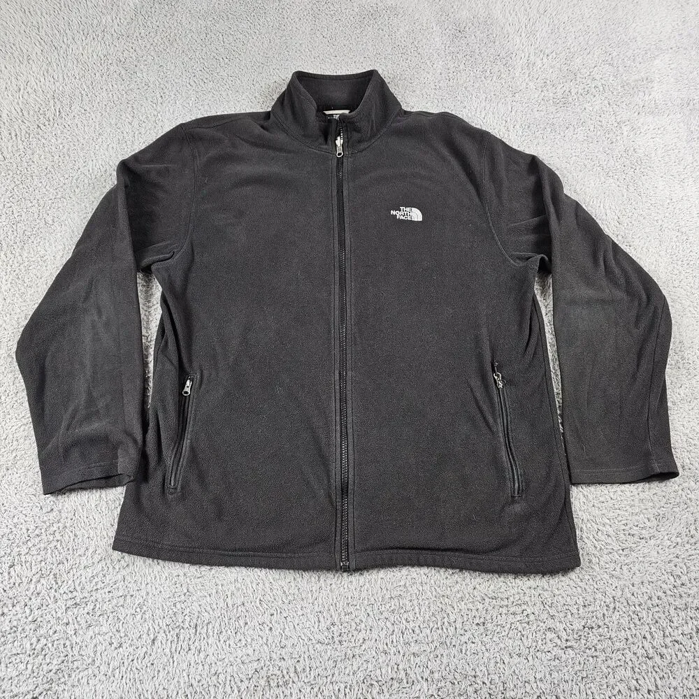North Face Jacket Mens XL Black Fleece Contrail Full Zip Outdoor Hiking Casual